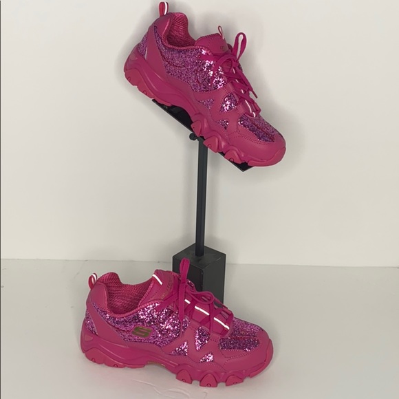 pink glitter skechers